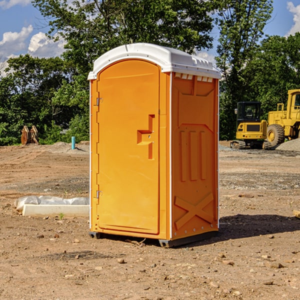 how often are the portable restrooms cleaned and serviced during a rental period in Louisa